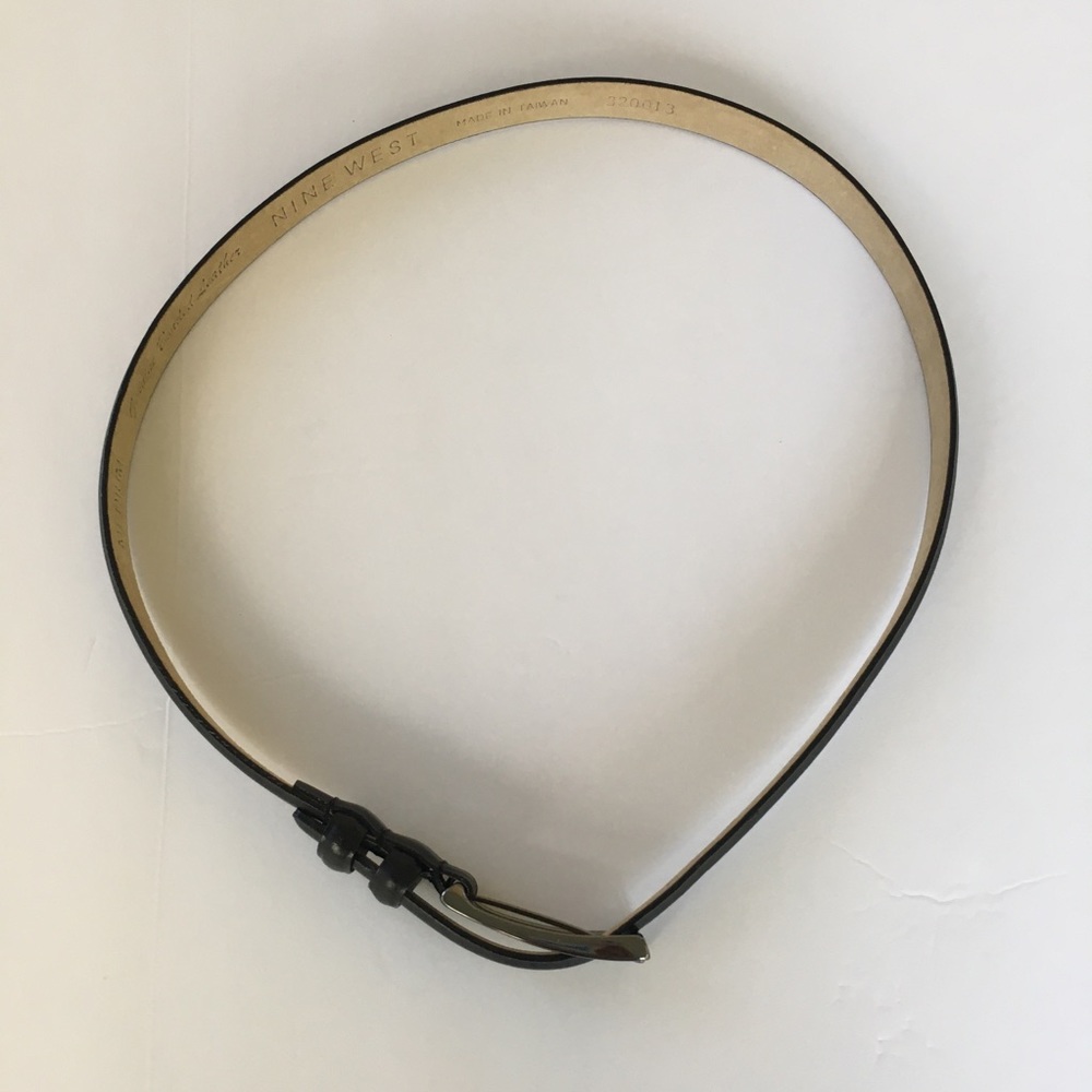 Nine West Black Leather Belt Medium